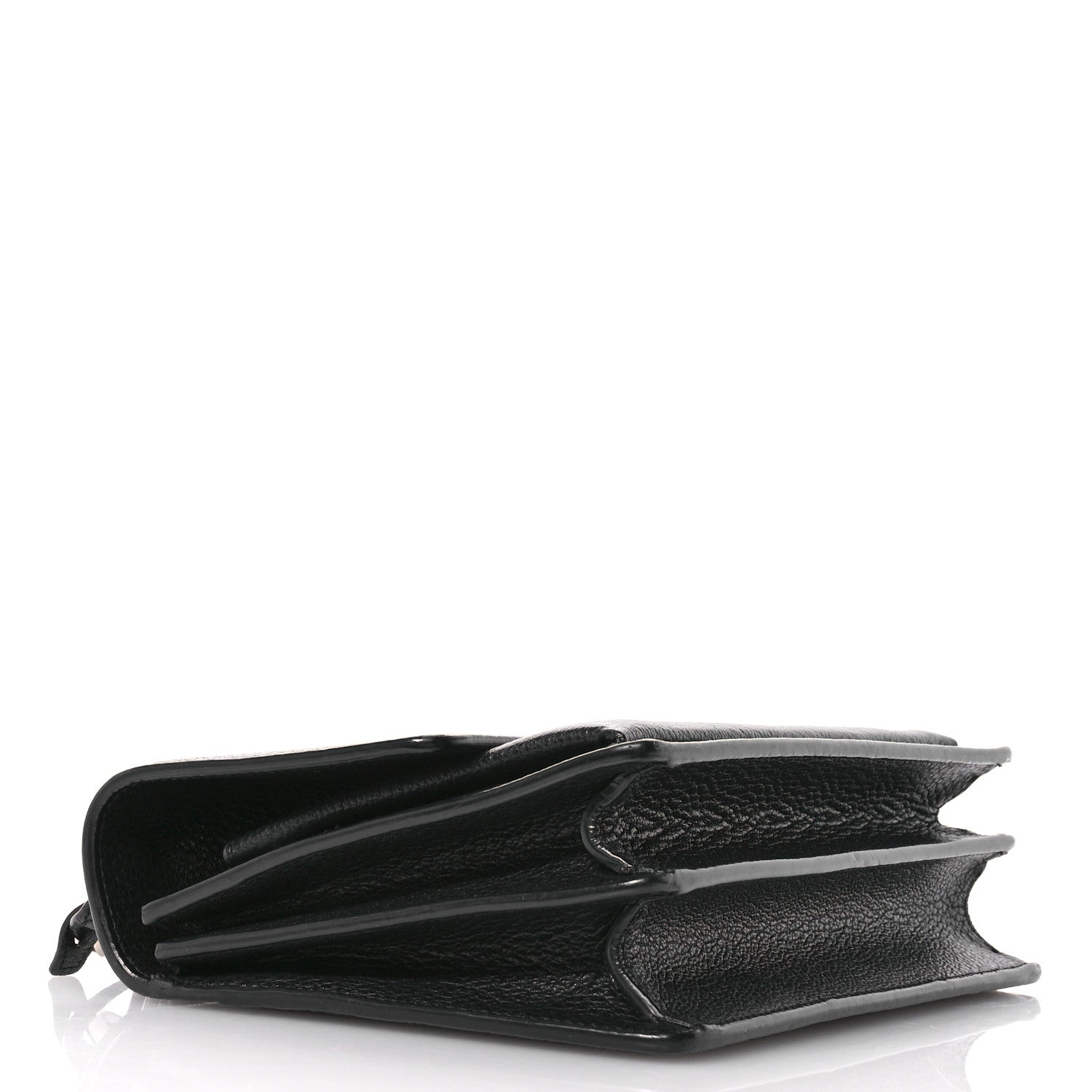 Saint Laurent Grained Calfskin Medium Monogram Sunset Satchel Black 4 of 14