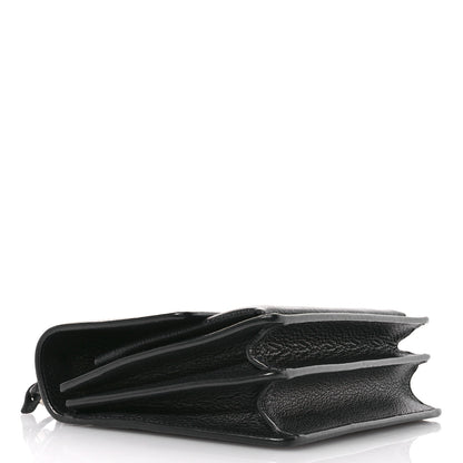 Saint Laurent Grained Calfskin Medium Monogram Sunset Satchel Black 4 of 14