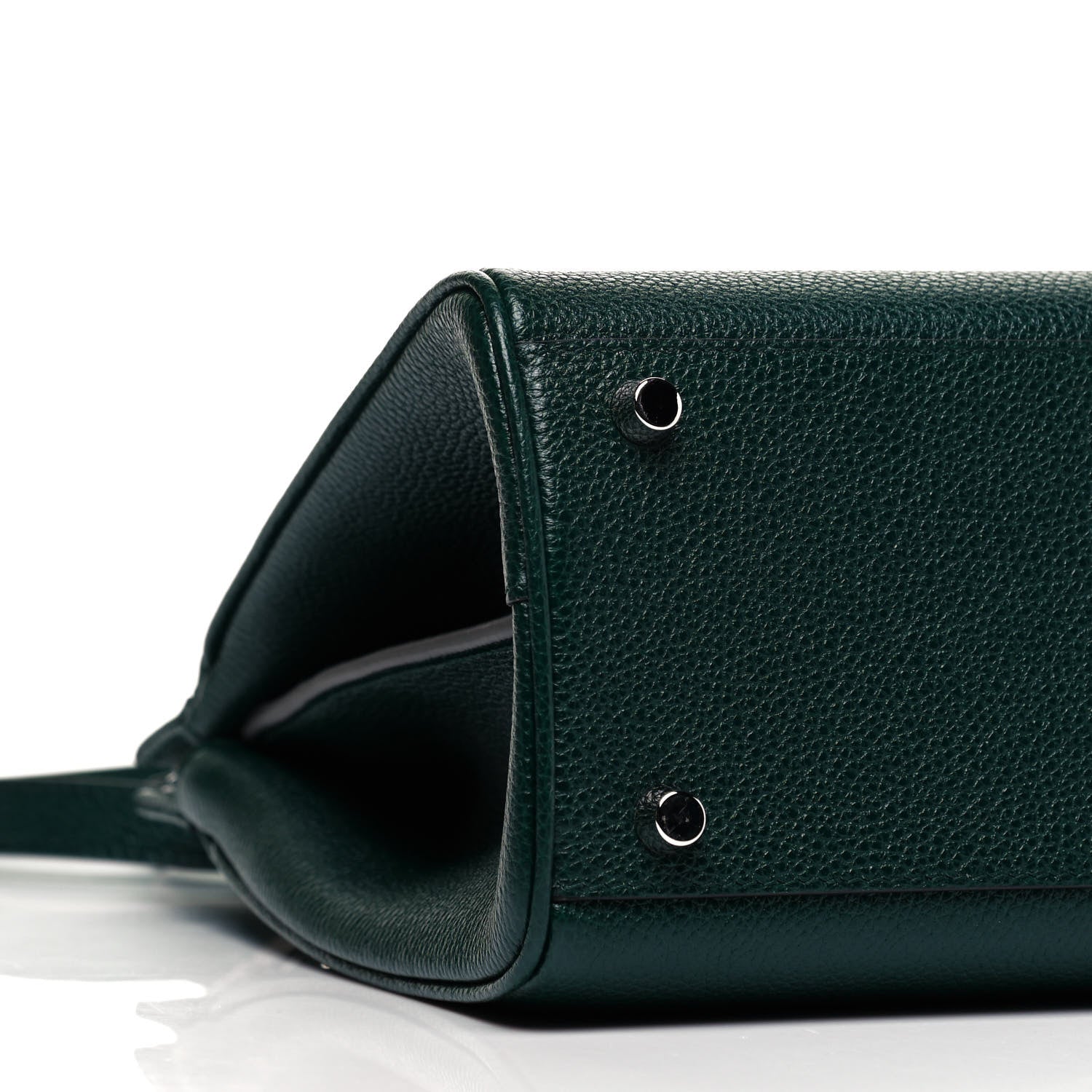 Gucci Grainy Calfskin Small Zumi Top Handle Bag Vintage Green 5 of 9