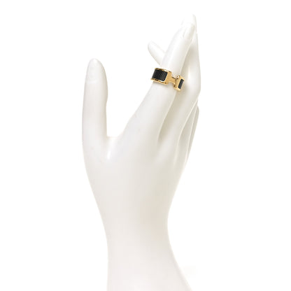 Hermes Madame Calfskin Olympe Ring XS 50 5.25 Black 2 of 4