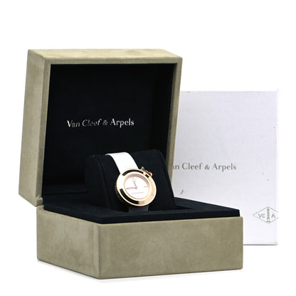 Van Cleef & Arpels 18K Rose Gold Alligator Diamond 32mm Charms Quartz Watch 5 of 5