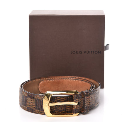 Louis Vuitton Damier Ebene 30mm Ellipse Belt 85 34 11 of 11
