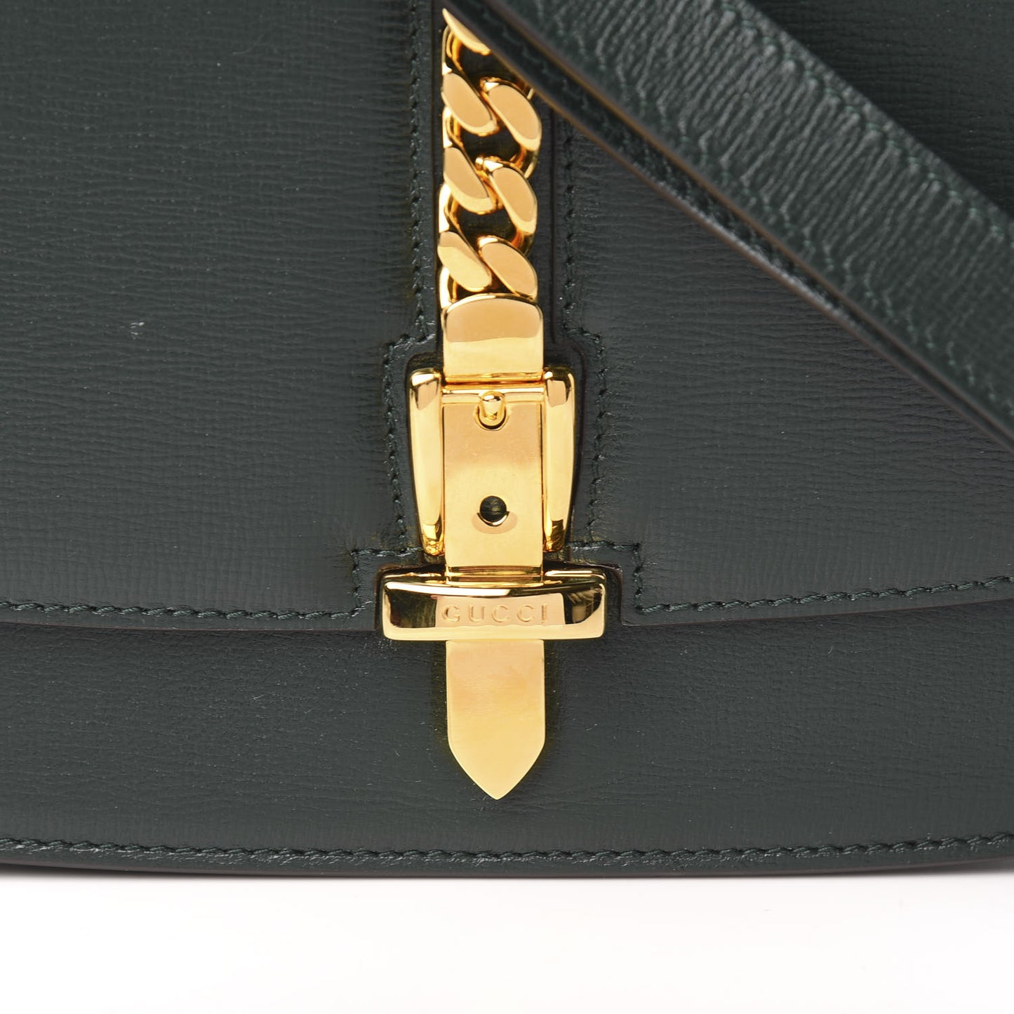 Azalea Calfskin Small Sylvie 1969 Flap Messenger Bag Green