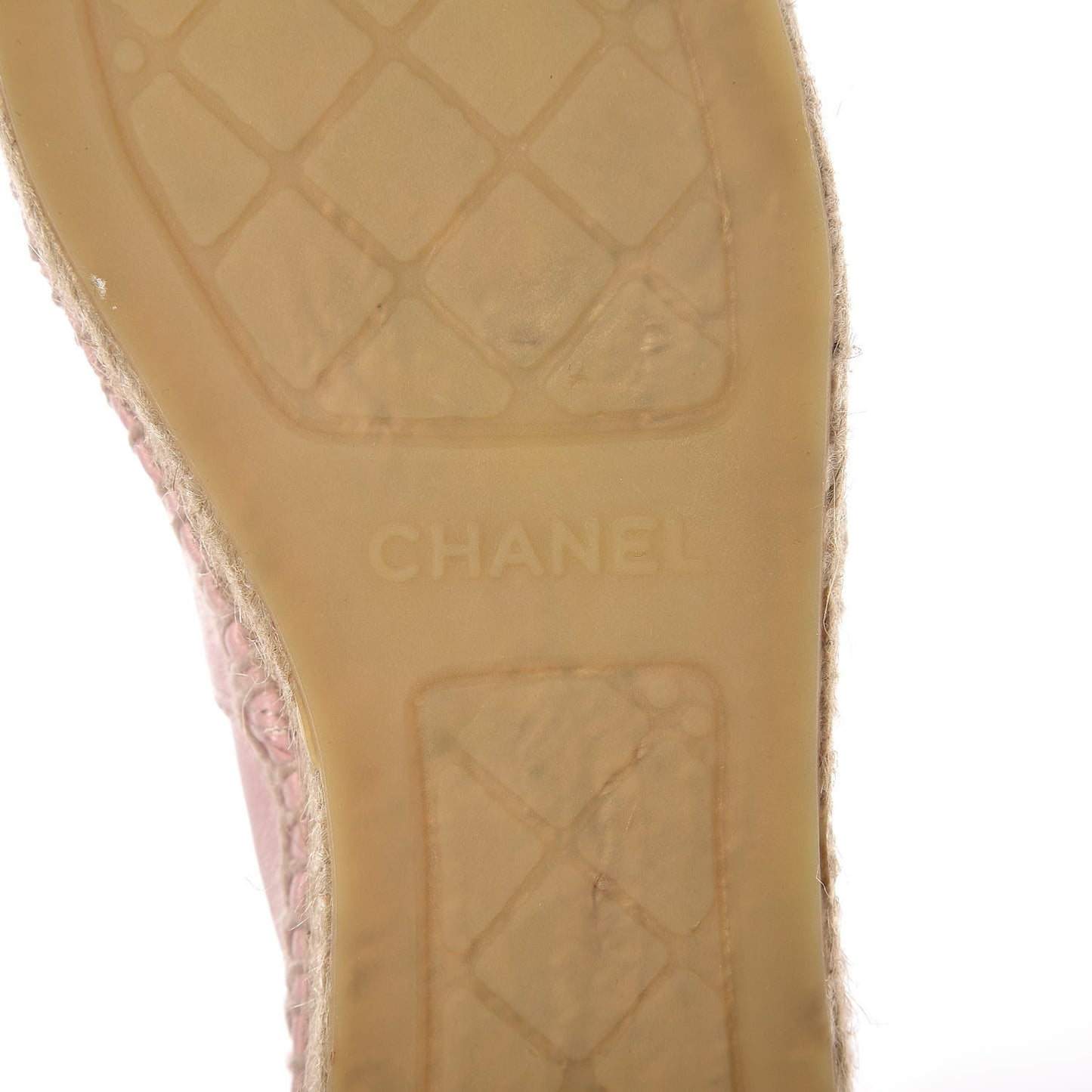 Lambskin CC Espadrilles 38 Light Pink