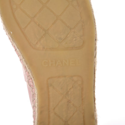 Chanel Lambskin CC Espadrilles 38 Light Pink 5 of 10
