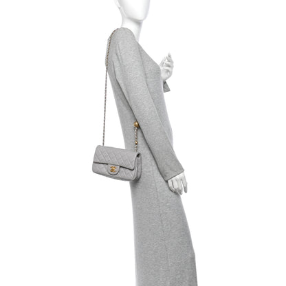 Chanel Lambskin Quilted Mini Rectangular Pearl Crush Flap Grey 2 of 12