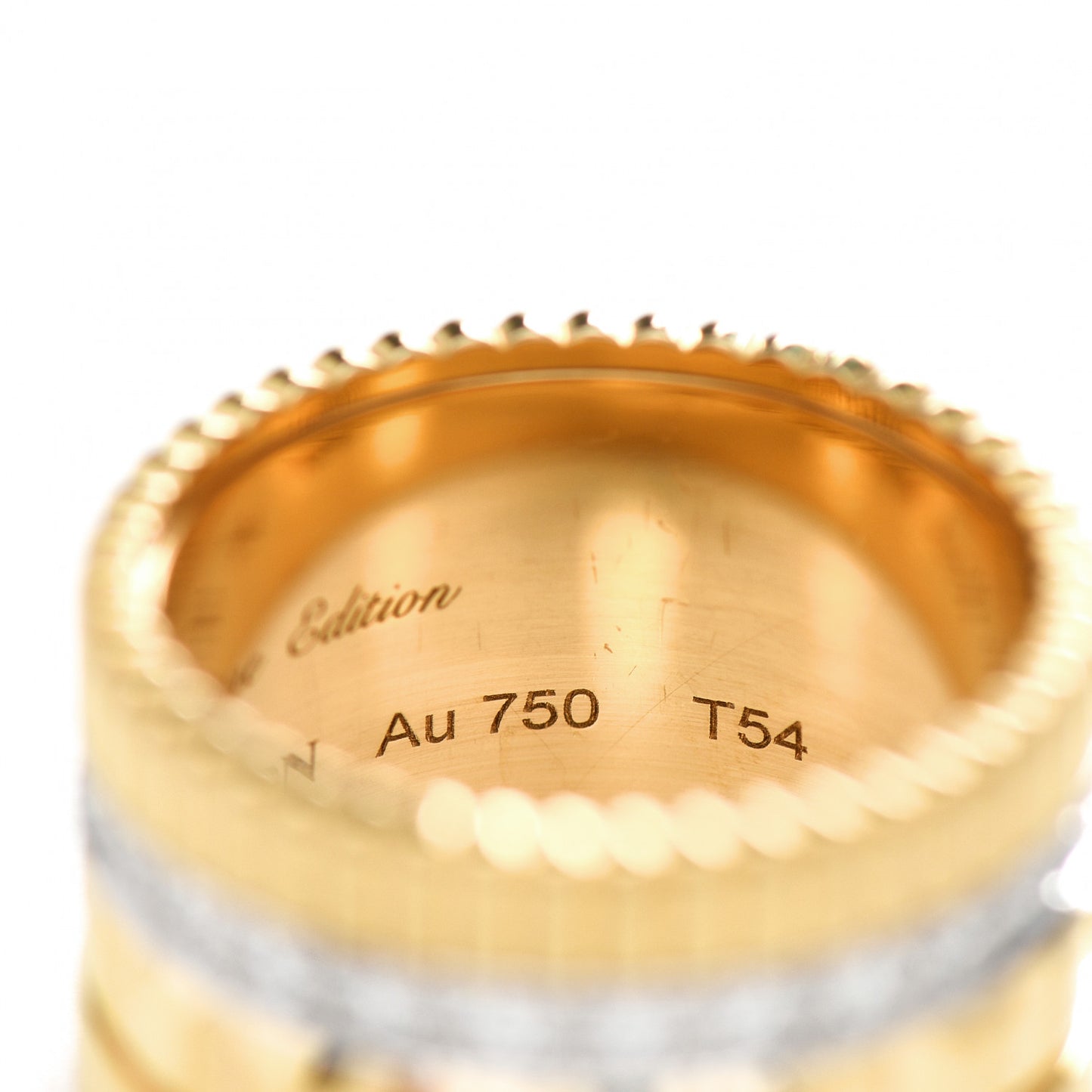 18K Yellow White Gold Diamond Quatre Radiant Edition Ring 54 6.75