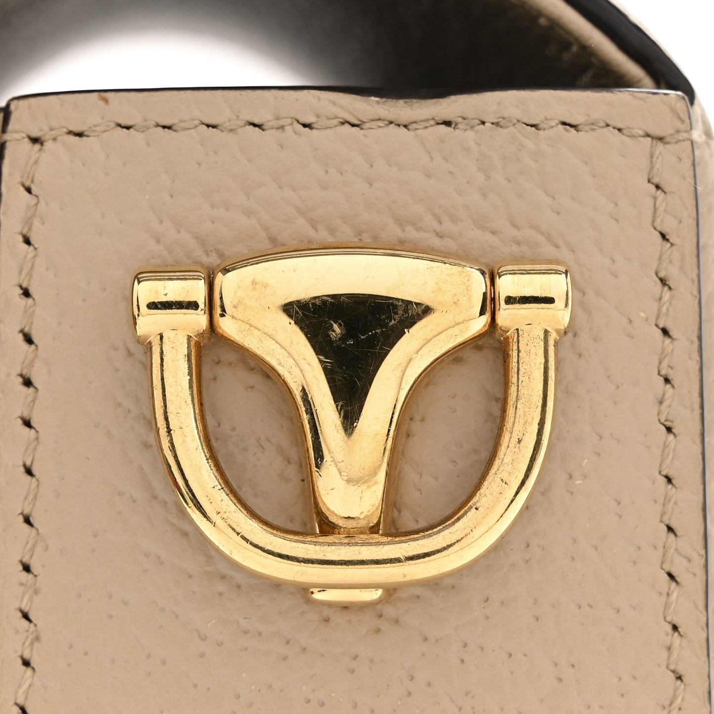 GG Supreme Monogram Textured Dollar Calfskin Web Mini Horsebit 1955 Shoulder Bag Beige Mystic White Oatmeal