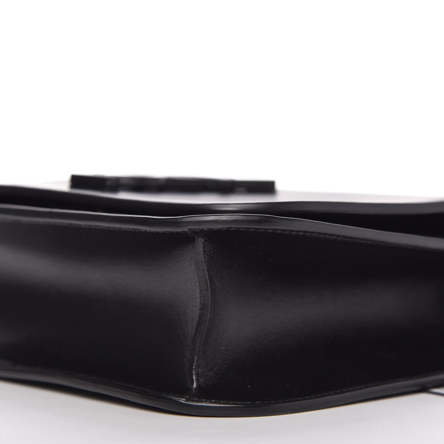 Smooth Calfskin Small Spontini Saddle Bag Black