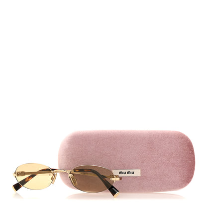 Miu Miu Metal Aube Sunglasses SMUA54 Gold Camomile 9 of 9