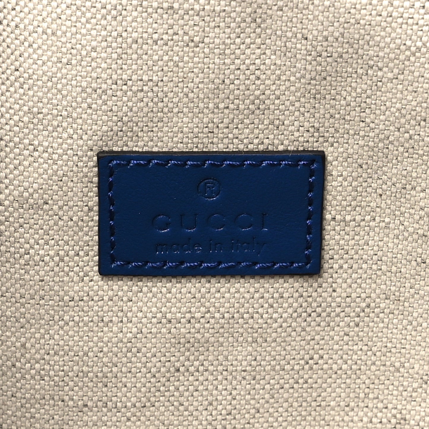 Calfskin GG Tennis Embossed Pocket Belt Bag 90 Intense Metal Blue