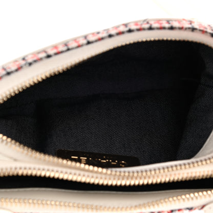 Chanel Tweed CC Mania Waist Belt Bag Black Red White 6 of 14