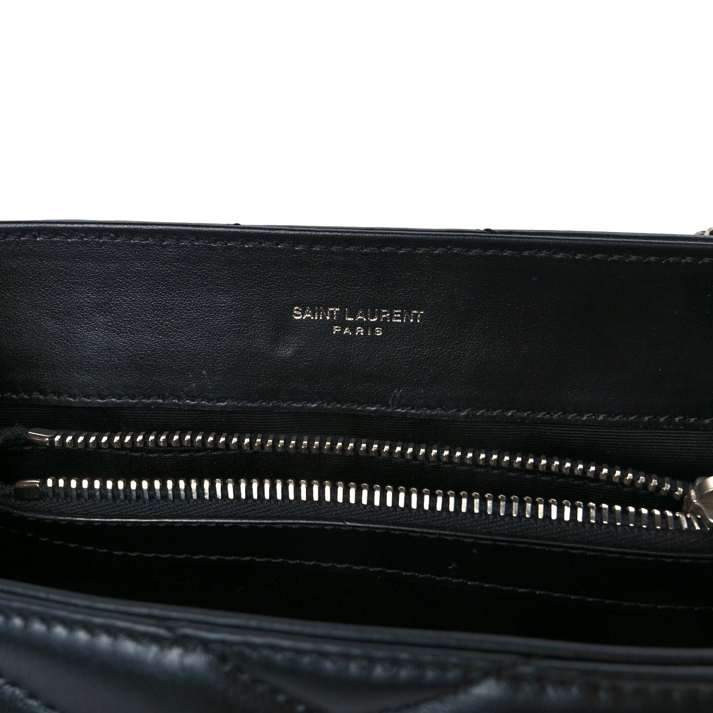 Calfskin Y Quilted Monogram Small Loulou Chain Satchel Black