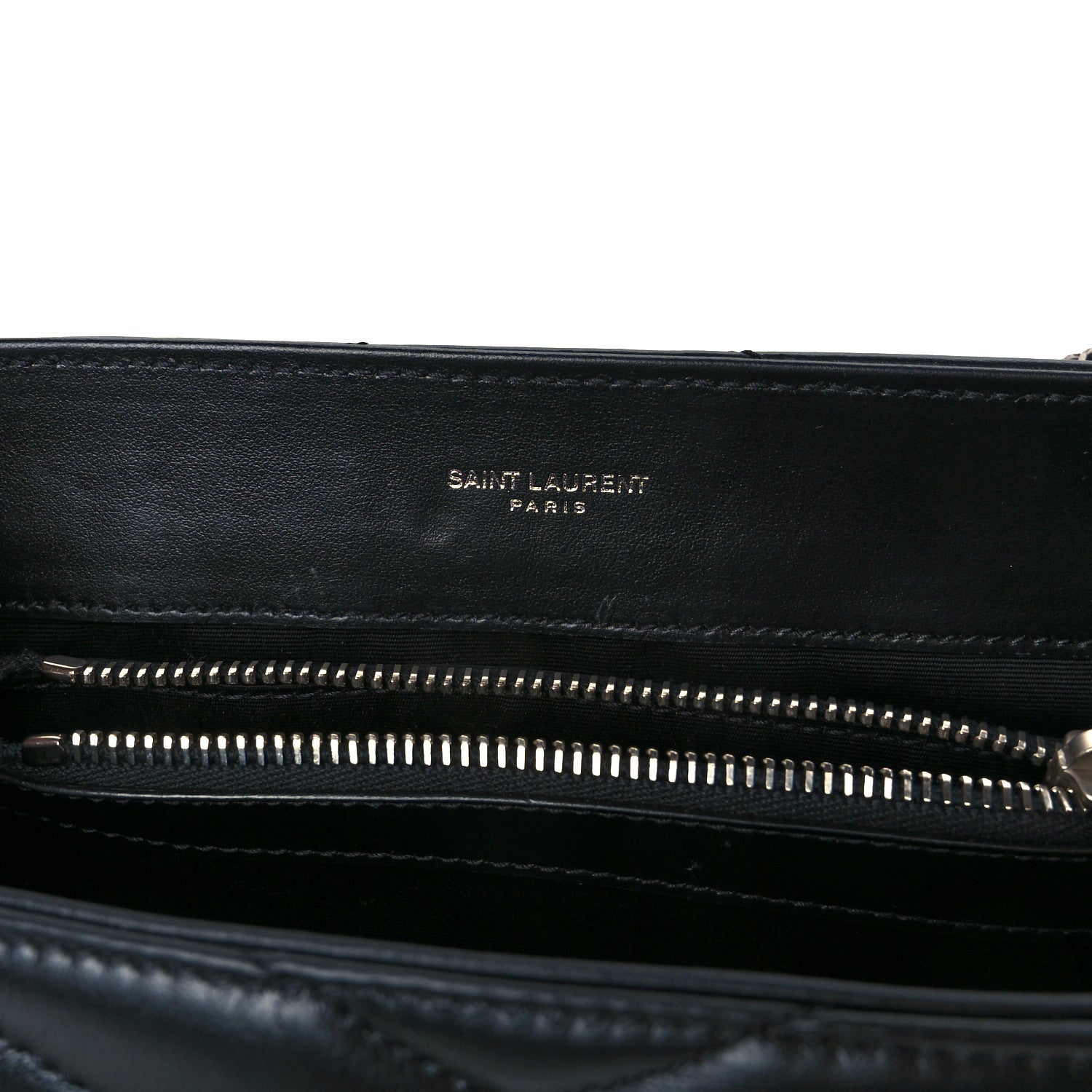 Saint Laurent Calfskin Y Quilted Monogram Small Loulou Chain Satchel Black 6 of 12