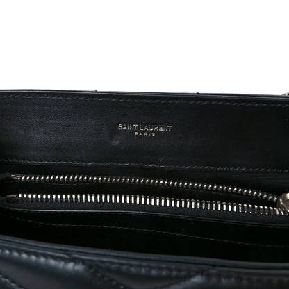 Saint Laurent Calfskin Y Quilted Monogram Small Loulou Chain Satchel Black 6 of 12