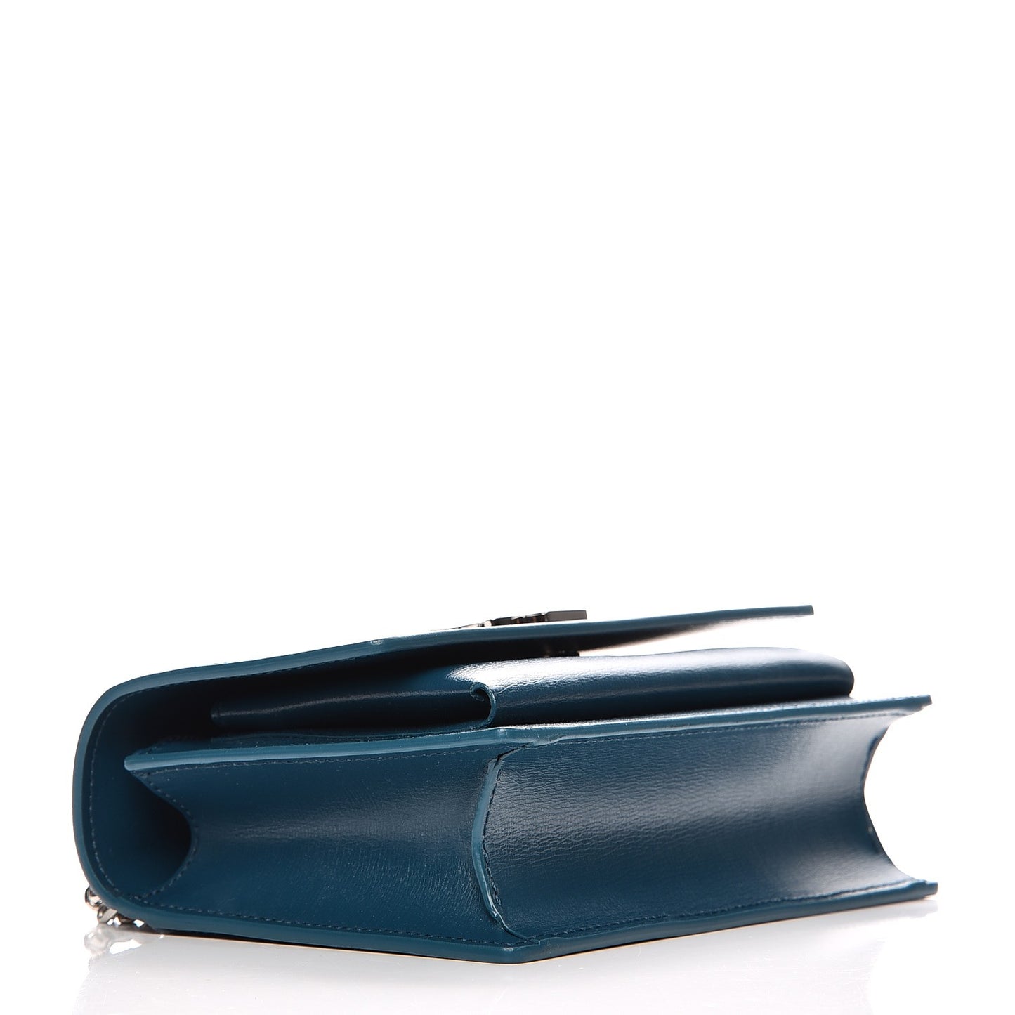 Calfskin Monogram Sunset Chain Wallet Turquoise
