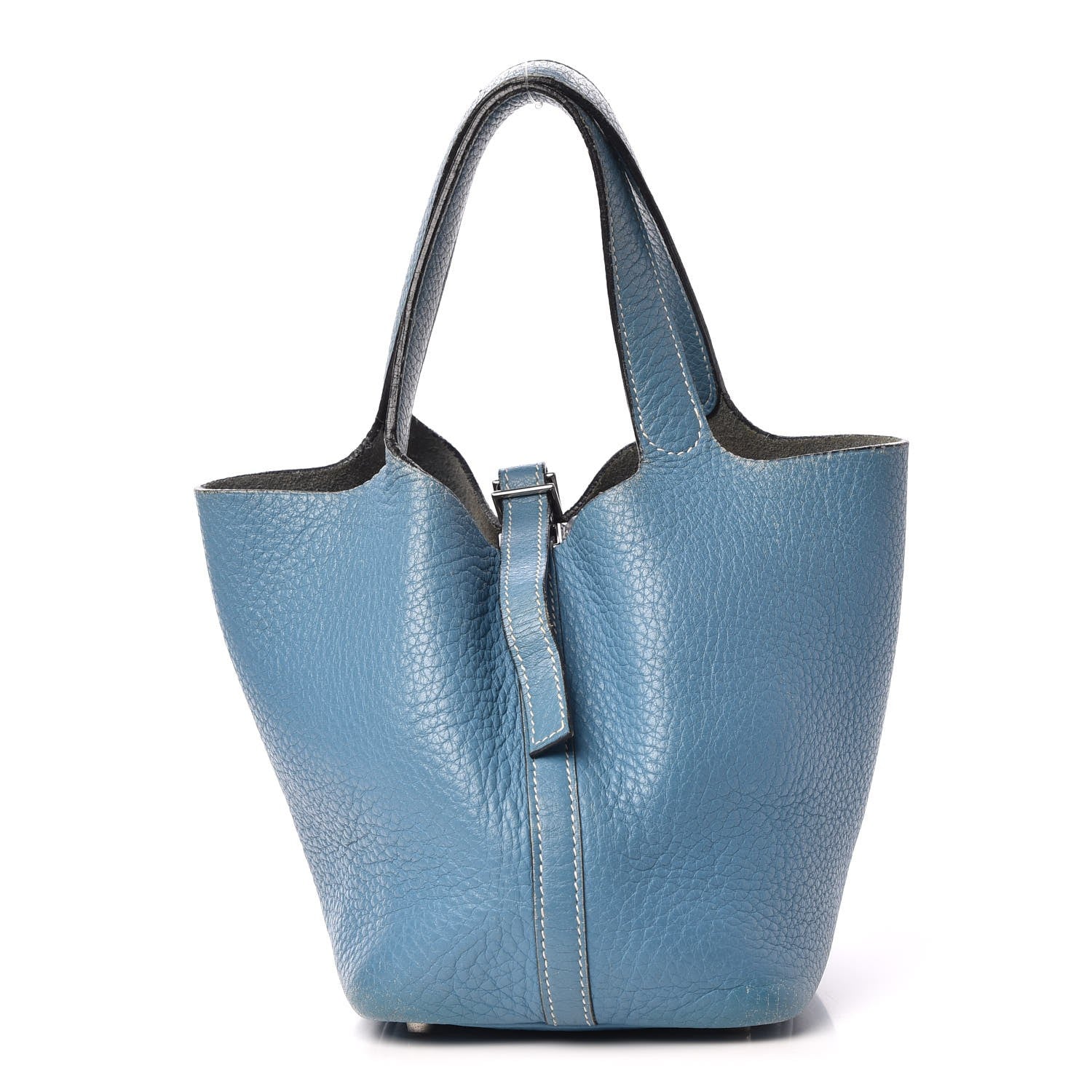 Hermes Taurillon Clemence Picotin Lock 18 PM Blue Jean 1 of 19