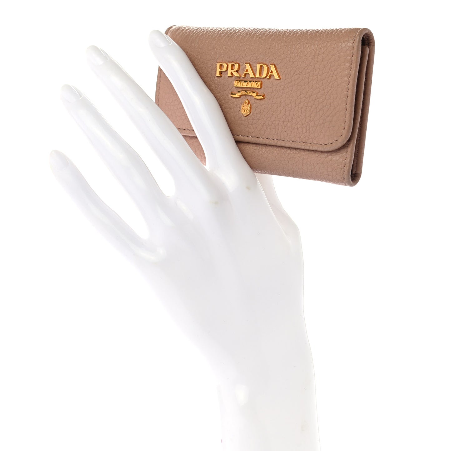 Vitello Grain 6 Key Holder Cipria