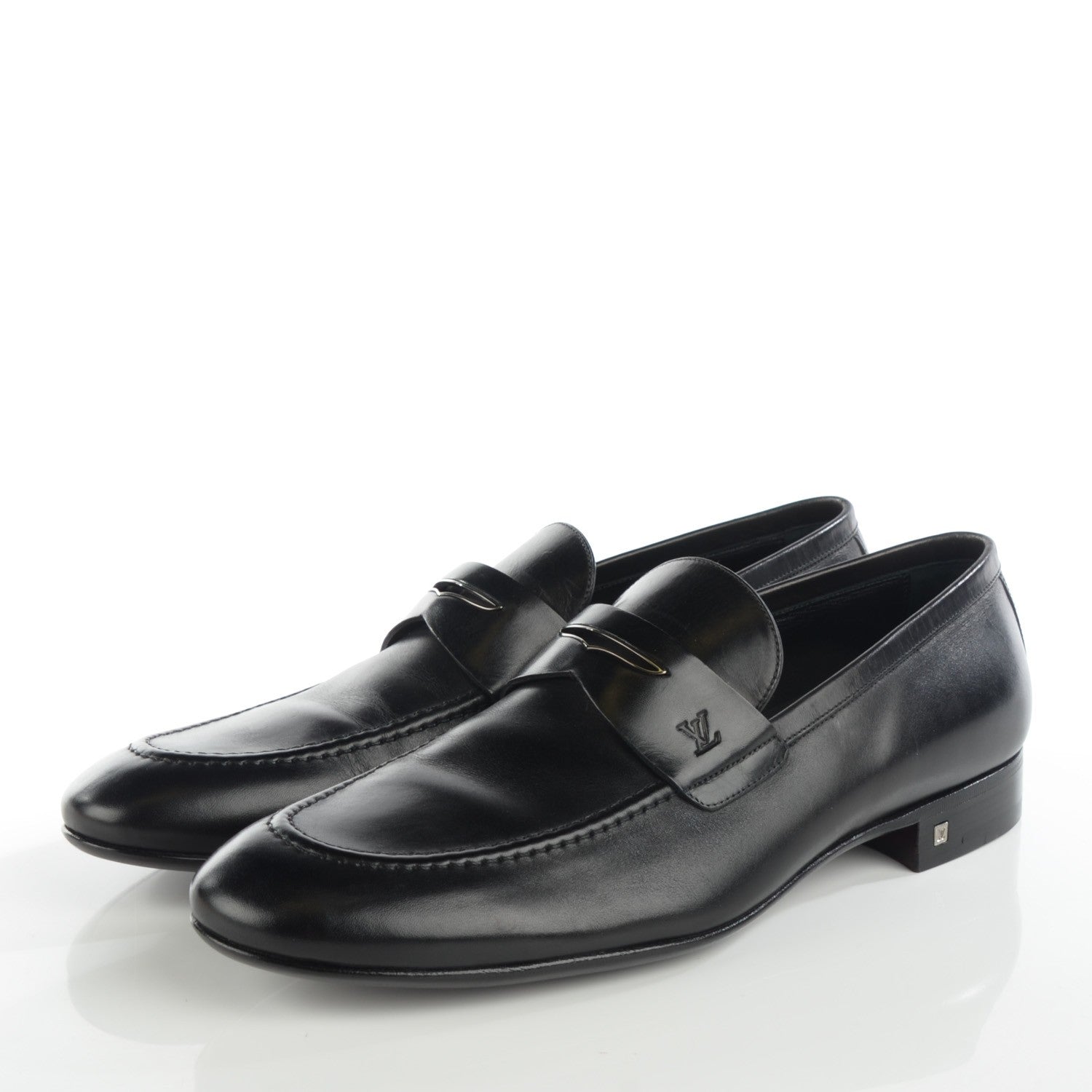 Louis Vuitton Mens Calfskin Earl Loafer Black 9.5 3 of 8
