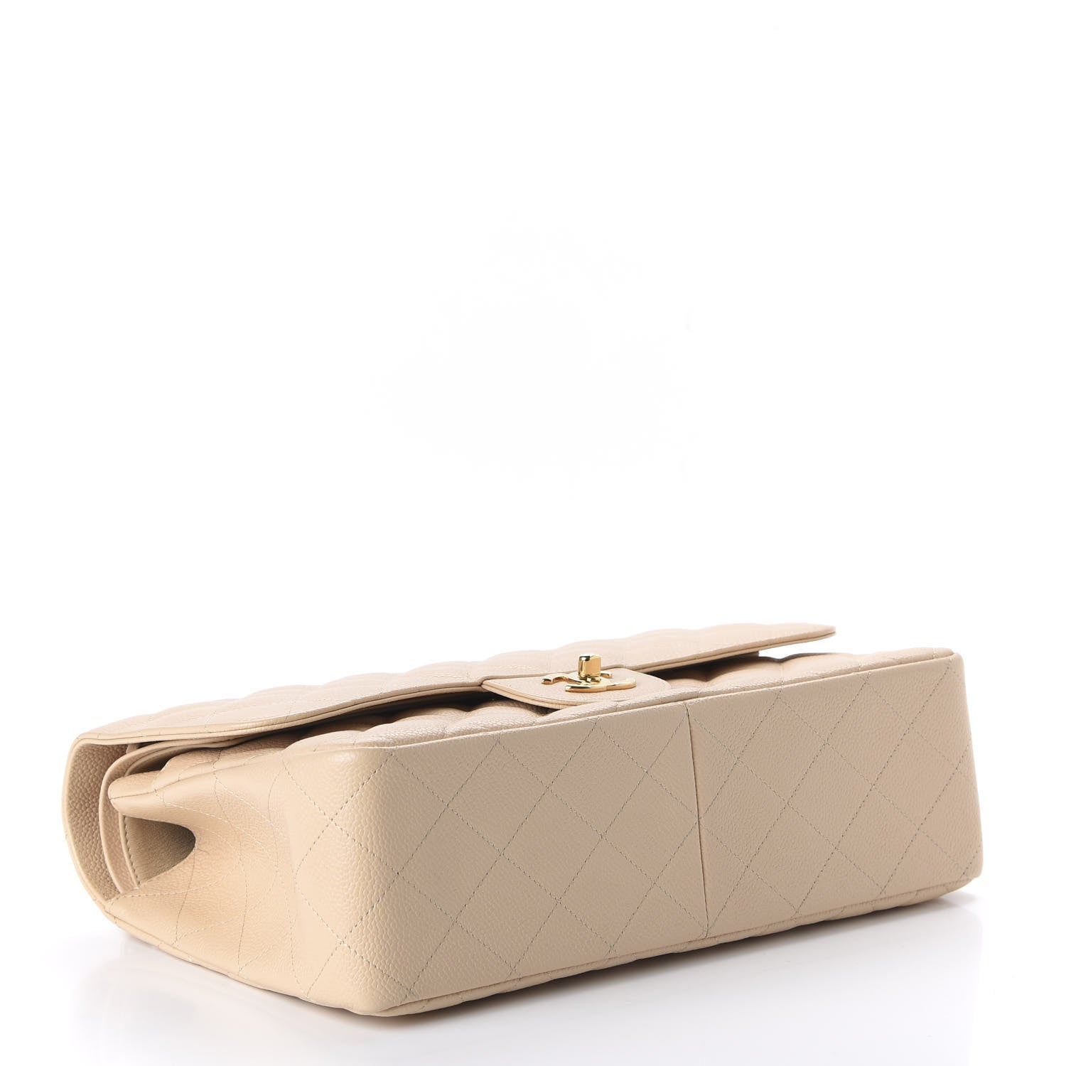 Chanel Caviar Quilted Jumbo Double Flap Beige Clair 4 of 12