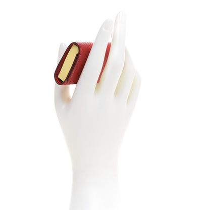 Hermes Chevre Mysore Post It Notepad Holder PM Rouge Vif 2 of 8