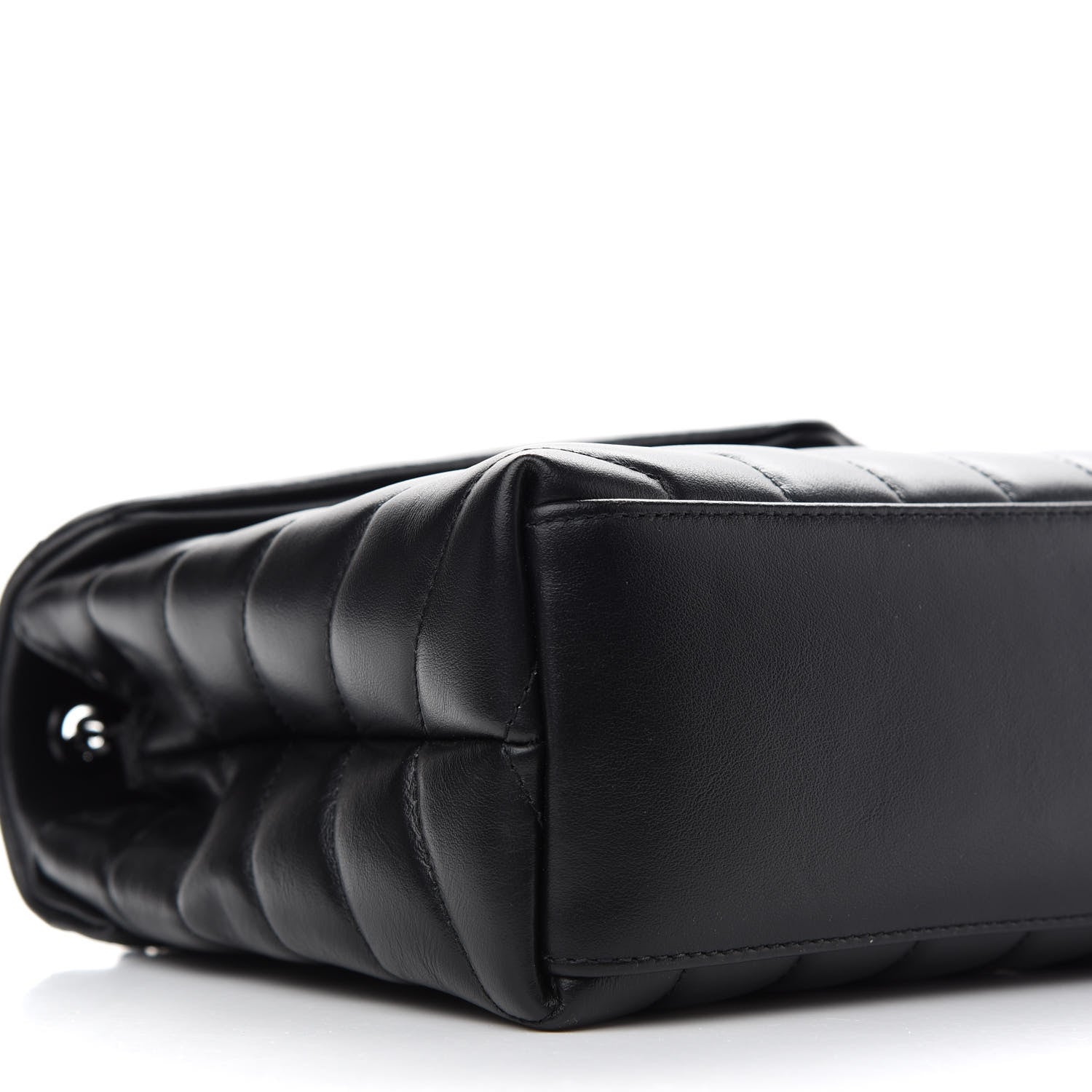 Saint Laurent Calfskin Y Quilted Monogram Small Loulou Chain Satchel Black 8 of 9