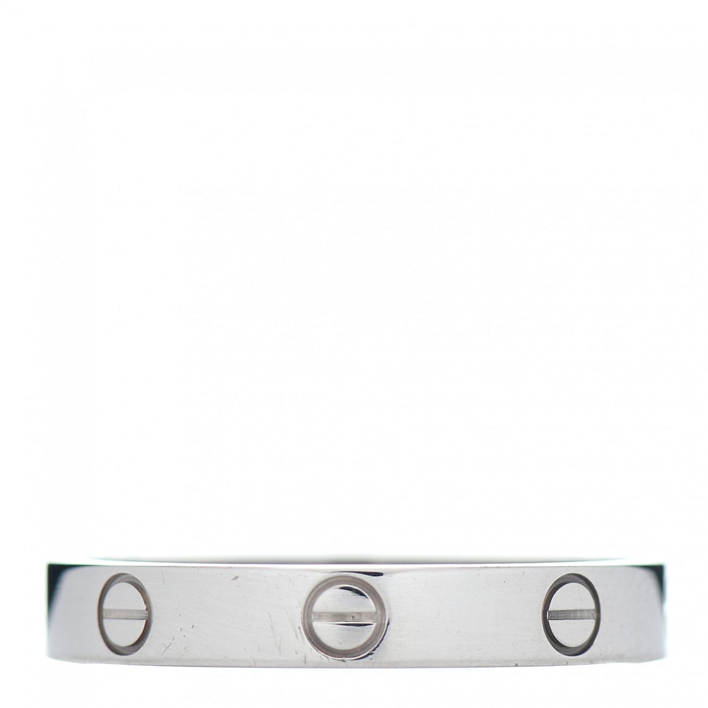 18K White Gold 3.5mm LOVE Wedding Band Ring 63 10.25