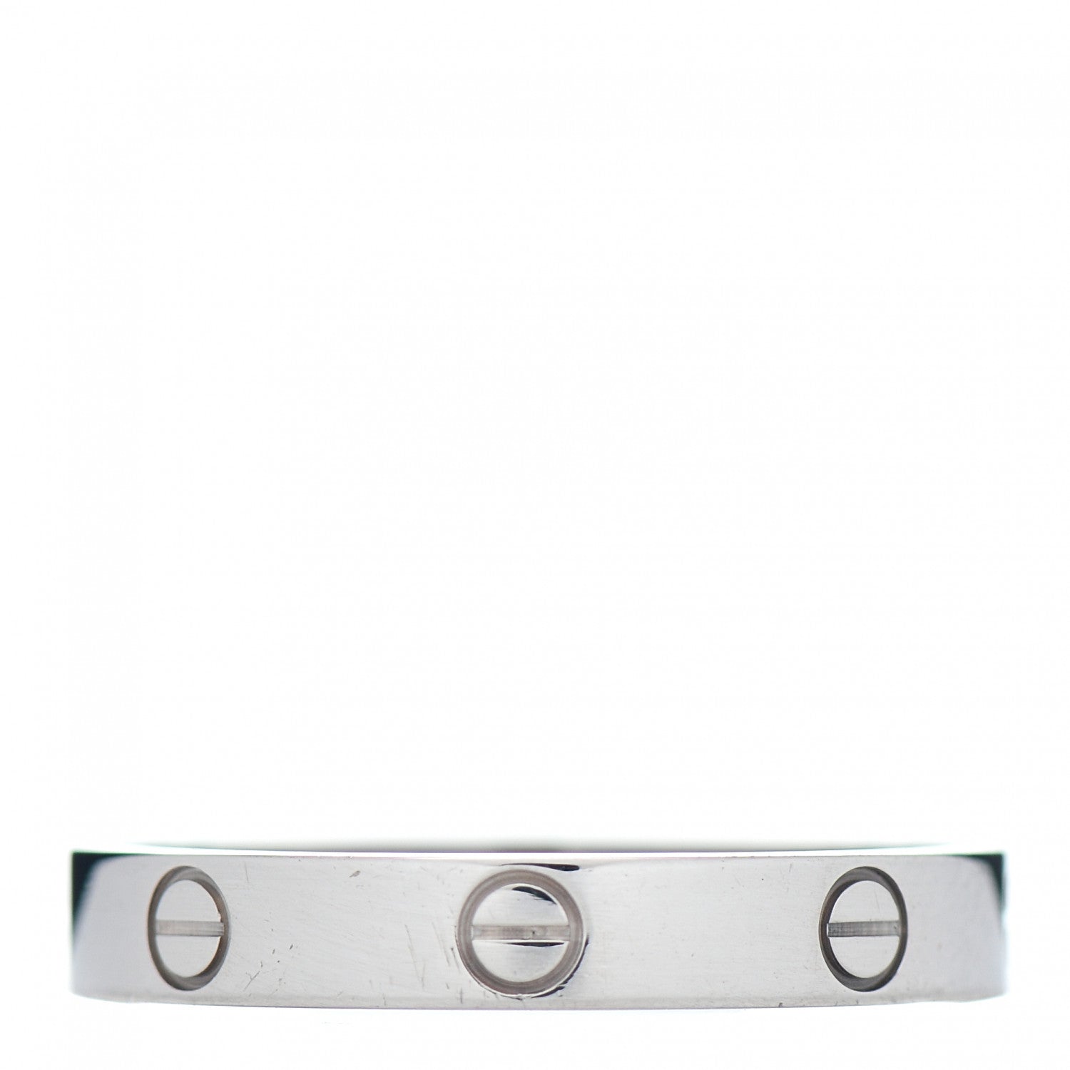 Cartier 18K White Gold 3.5mm LOVE Wedding Band Ring 63 10.25 3 of 4
