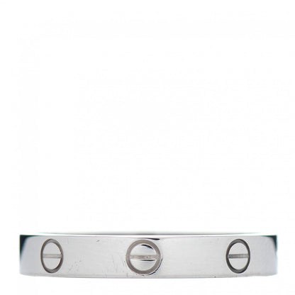 Cartier 18K White Gold 3.5mm LOVE Wedding Band Ring 63 10.25 3 of 4