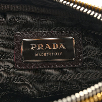 Prada Nappa Zippers Bow Clutch Brown Orange 6 of 8