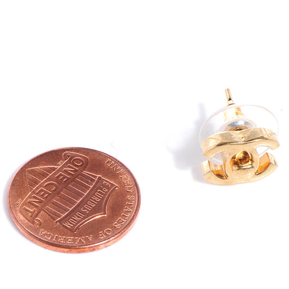 Chanel Metal CC Turnlock Earrings Gold 2 of 5