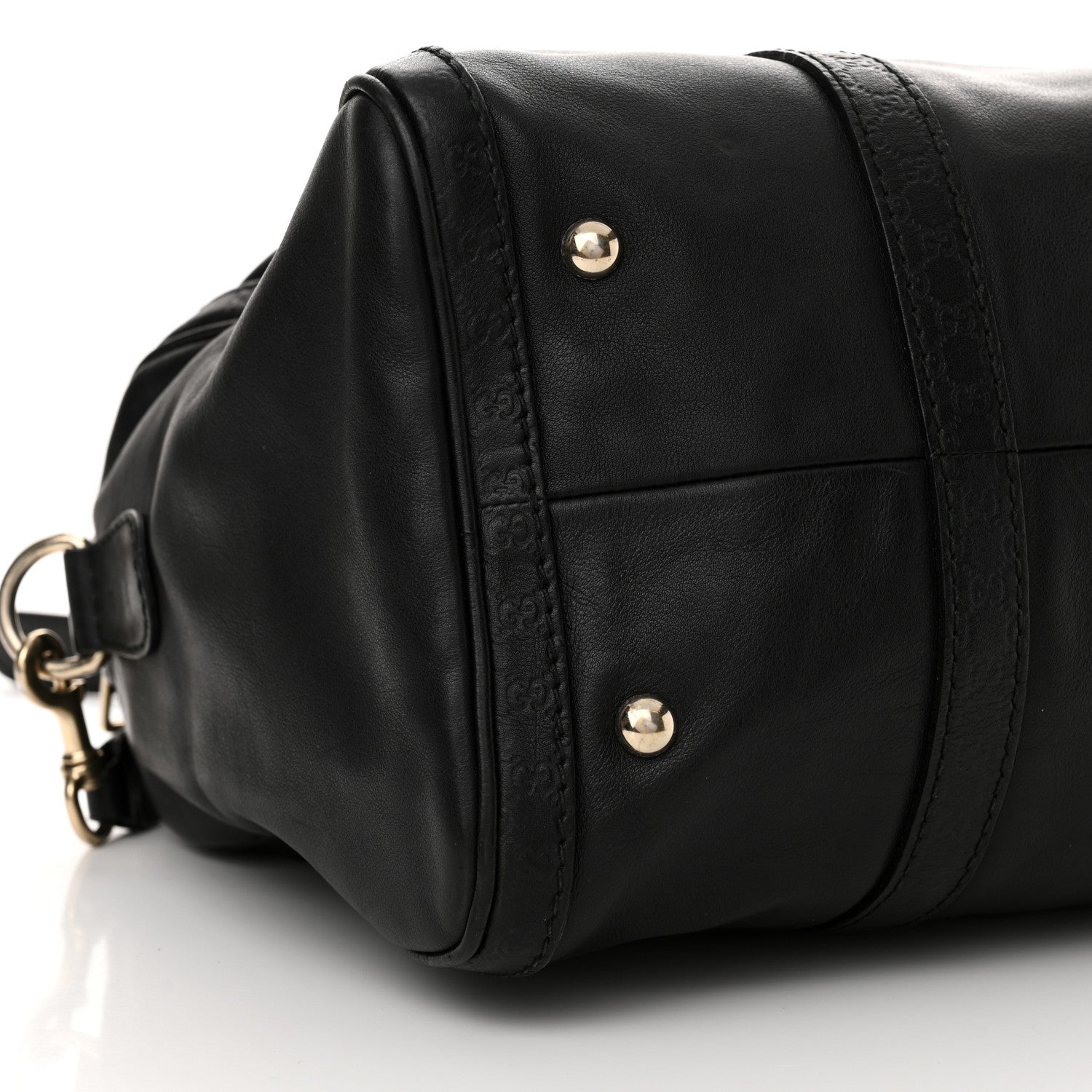 Gucci Calfskin Microguccissima Trim Medium Boston Black 9 of 16