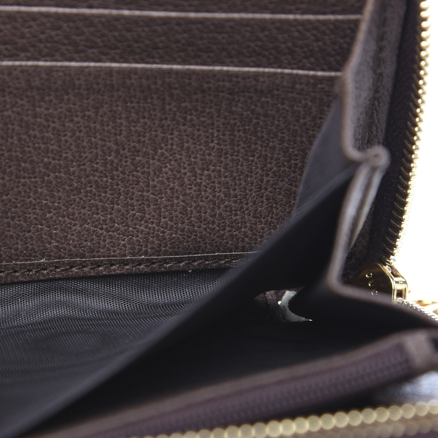 Gucci GG Supreme Monogram Web Ophidia Zip Around Wallet Brown 7 of 9
