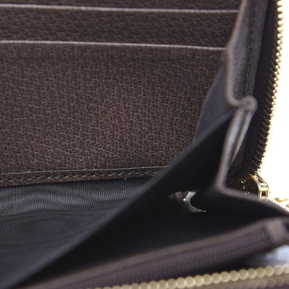 Gucci GG Supreme Monogram Web Ophidia Zip Around Wallet Brown 7 of 9
