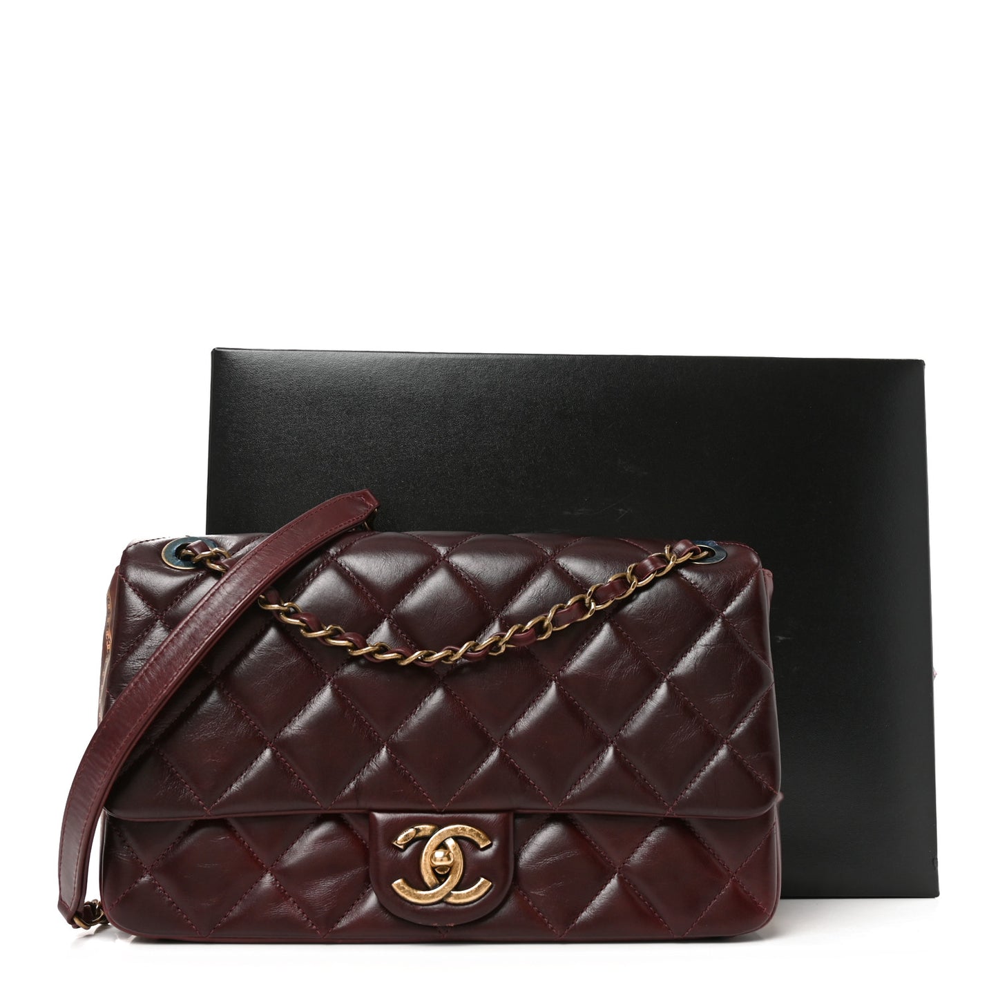 Hot Stamping Calfskin Tale Of Salzburg Flap Burgundy