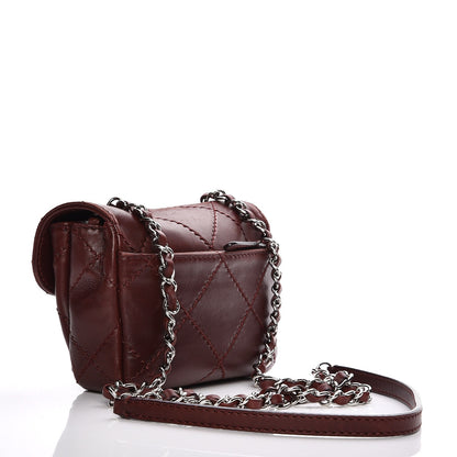 Chanel Lambskin Double Stitch Mini Flap Bordeaux 3 of 7