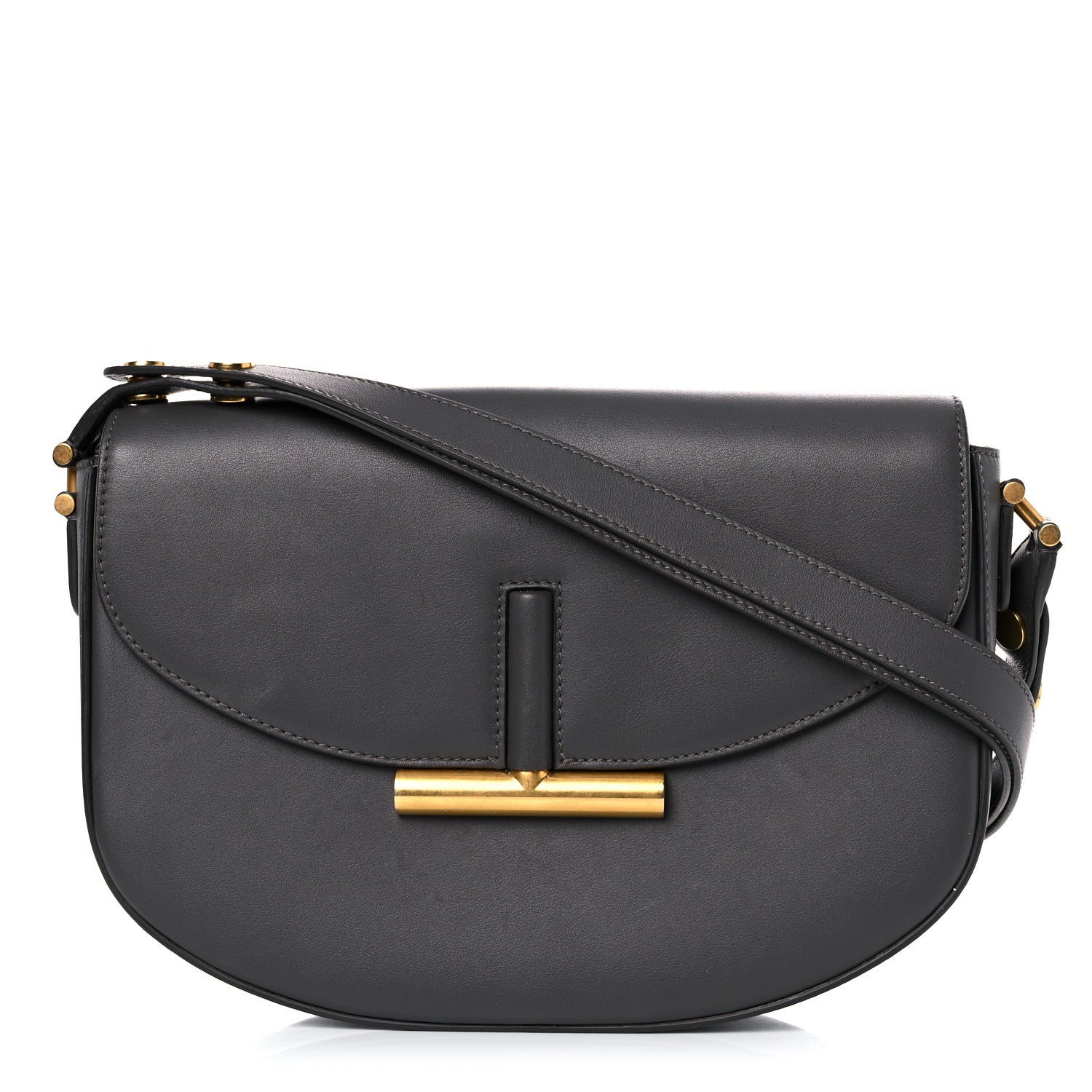 Tom Ford Calfskin Sasha Shoulder Bag Dark Grey 1 of 20