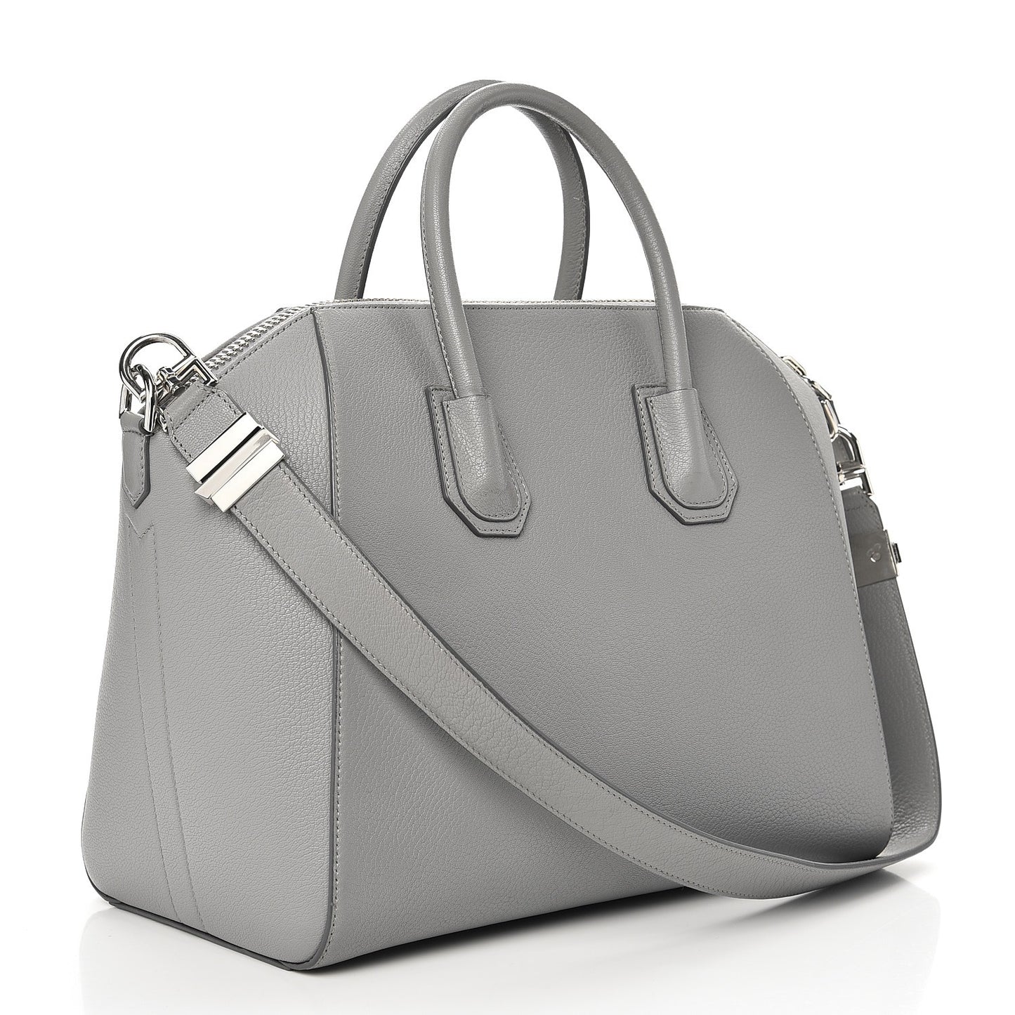 Sugar Goatskin Medium Antigona Pearl Grey