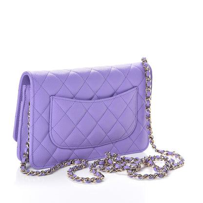 Chanel Caviar Quilted Wallet On Chain WOC Purple 2 of 10