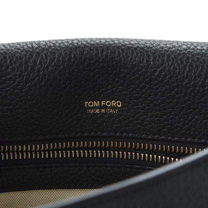 Tom Ford Calfskin Large T Clasp Tara Crossbody Bag Black 8 of 10