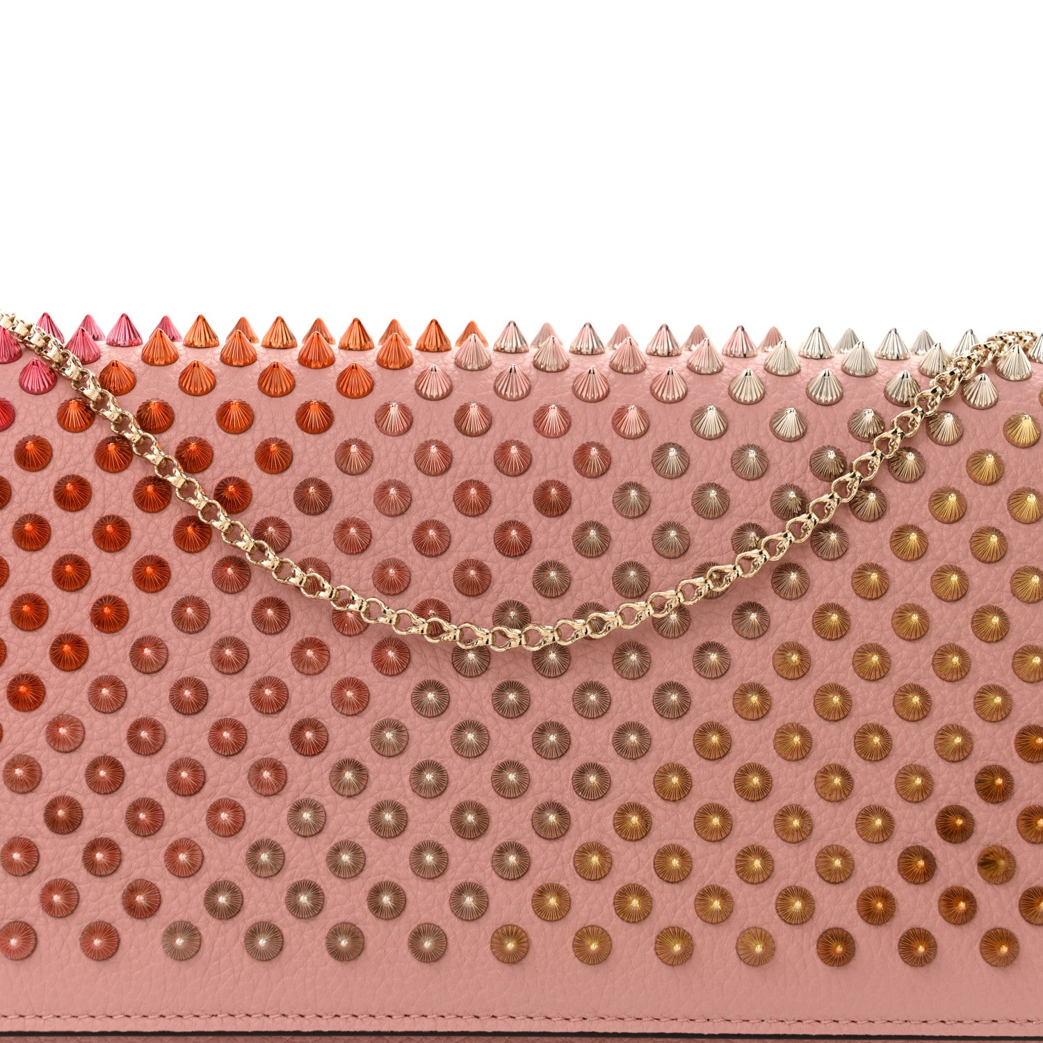Christian Louboutin Calfskin Spikes Multimetal Paloma Clutch Voile 8 of 12