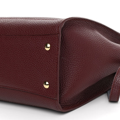 Salvatore Ferragamo Hammered Calfskin Double Handle Small Amy Tote Red 10 of 16