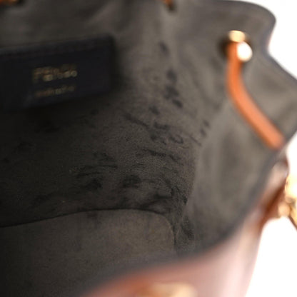 Fendi Vitello King F is Fendi Logo Embossed Mini Mon Tresor Bucket Bag Cuoio 12 of 13
