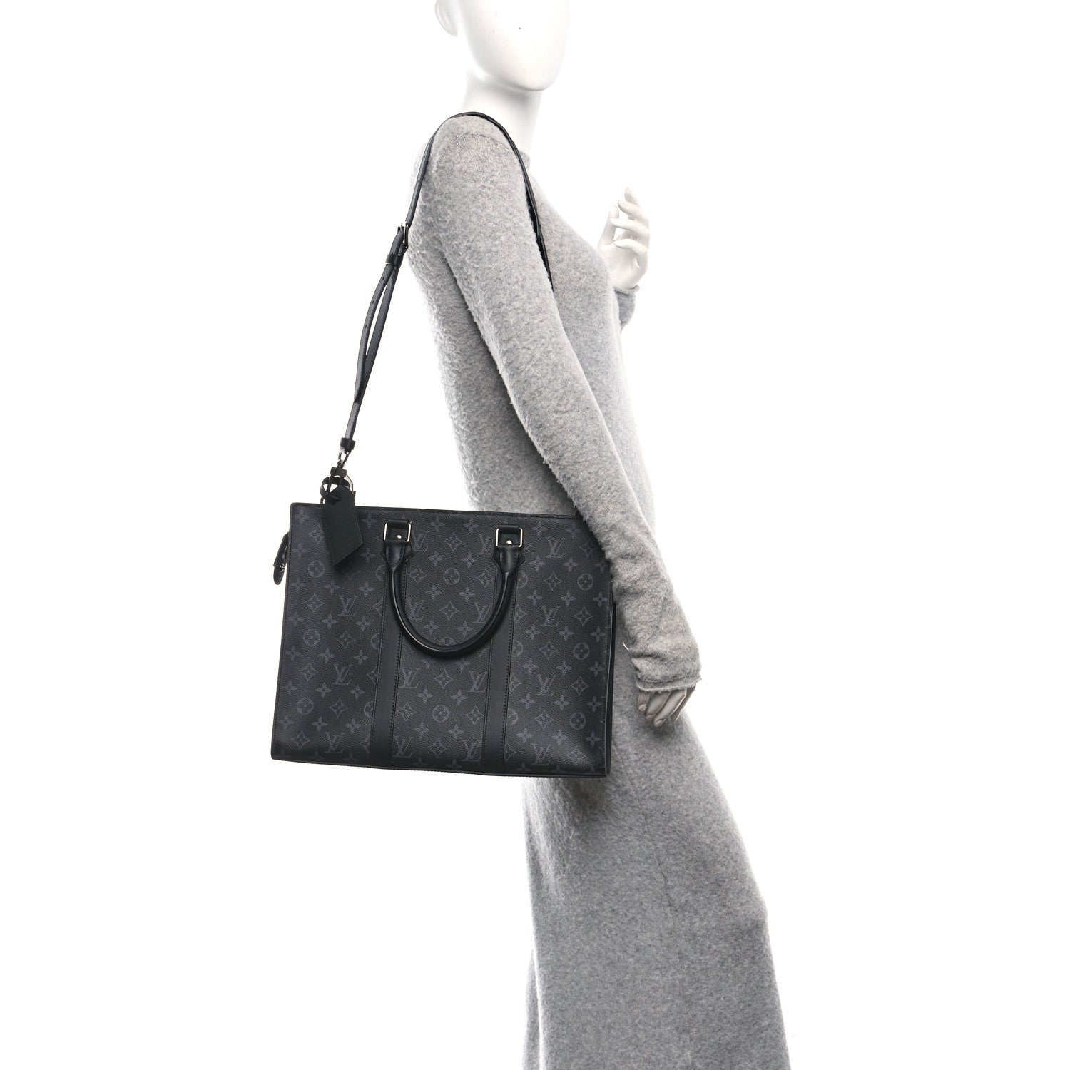 Louis Vuitton Monogram Eclipse Sac Plat Horizontal Zipper 1810747