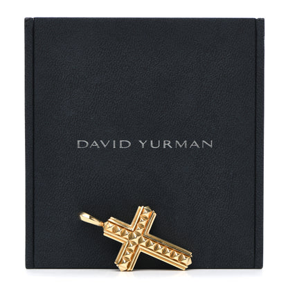 David Yurman 18K Yellow Gold 37mm Pyramid Cross Pendant 4 of 4