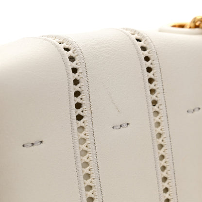 Fendi Nappa Apolo Floral Embroidered Mini Chain Baguette White 12 of 12
