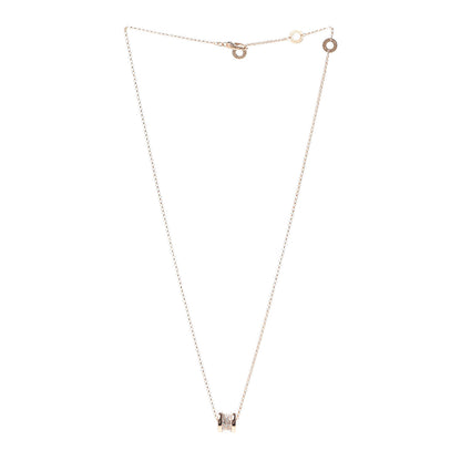 Bulgari 18K Rose Gold Diamond Small B.Zero1 Pave Pendant Necklace 3 of 7