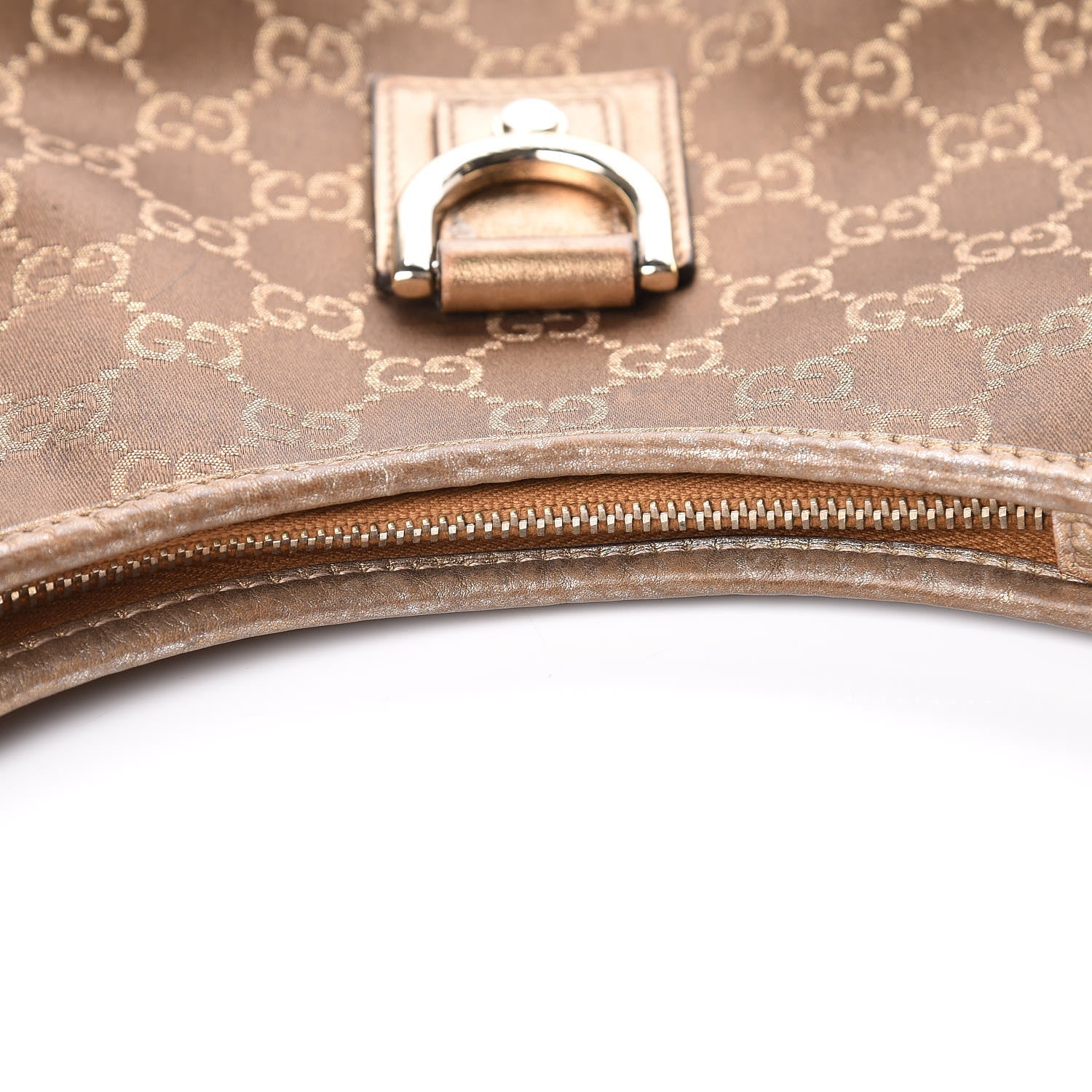 Gucci Satin Monogram Medium Abbey D Hobo Bronze 11 of 15