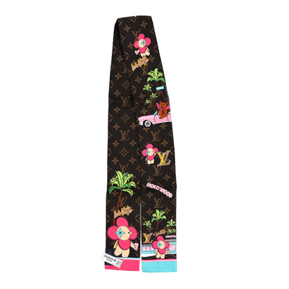Louis Vuitton Silk Monogram 2021 Hollywood Christmas Animation Bandeau Marron 2 of 3