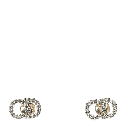 Christian Dior Crystal Clair D Lune Earrings Gold 1 of 3